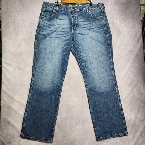 Wrangler Retro Jeans Mens 42x34 Blue Relaxed Boot Cut Denim WRT20TB Western Pant - Picture 2 of 16